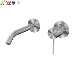 YC-316IS004 Grifo de montaje en pared de acero inoxidable 316L, grifo de baño montado en la pared, mezclador de lavabo oculto, juego de mezclador de lavabo de pared