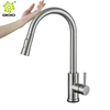 cUPC 304 sensor táctil de níquel cepillado de acero inoxidable caliente y frío grifo de cocina extraíble