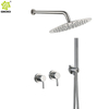 Conjunto de mezclador de ducha de baño montado en la pared con cabezal de ducha con cabezal de lluvia de acero inoxidable 304