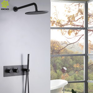 Juego de ducha de baño oculto en la pared de dos vías con función de frío y calor de acero inoxidable 304