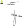 Nuevo producto 304 conjunto de mezclador de ducha de baño caliente y frío montado en la pared de acero inoxidable