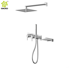 Nuevo producto 304 conjunto de mezclador de ducha de baño caliente y frío montado en la pared de acero inoxidable