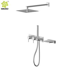 Nuevo producto 304 conjunto de mezclador de ducha de baño caliente y frío montado en la pared de acero inoxidable