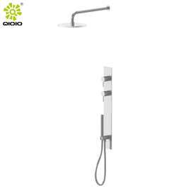Juego de mezclador de ducha de baño caliente y frío de dos vías oculto oculto montado en la pared de acero inoxidable 304