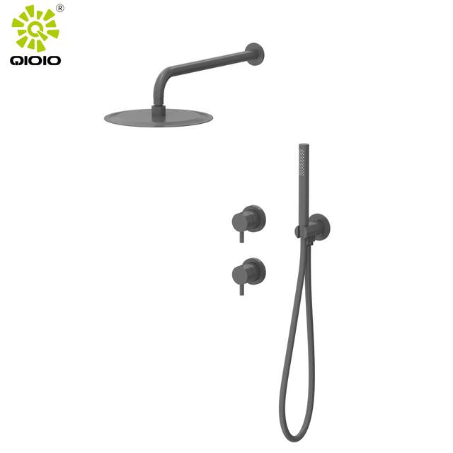 Juego de ducha de baño montado en la pared de acero inoxidable 304