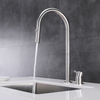 Grifos de fregadero de cocina abatibles con manija separada cepillada de acero inoxidable 304