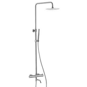  Juego de mezclador termostático de ducha de 3 funciones para baño cromado moderno