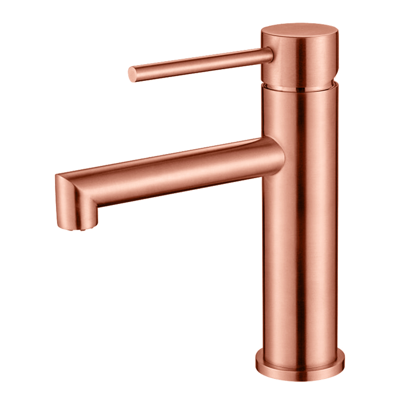 Grifo para fregadero de recipiente de acero inoxidable, oro rosa, cobre agrio
