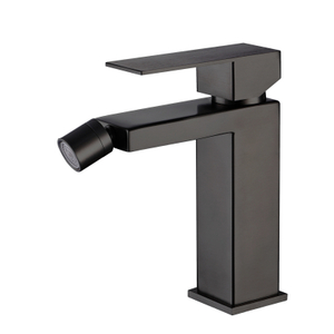 Grifo para bidé de baño con una sola manija, cuadrado, negro, pistola Ycfaucet de acero inoxidable 304