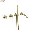 YC-316IS005S2 Juego de ducha empotrado Grifo de pared de acero inoxidable 316 L