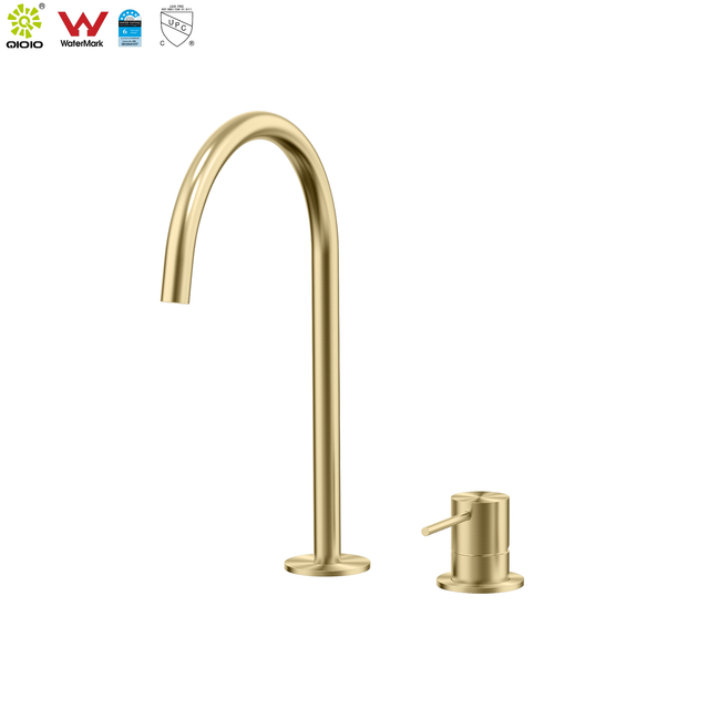 YC-316IS0010 Mezclador de lavabo oculto Grifo de fregadero de cubierta de acero inoxidable 316L con dos orificios