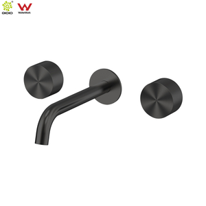 Grifo de baño con pistola PVD, mezclador de lavabo de cascada oculto de acero inoxidable 304 para baño moderno 