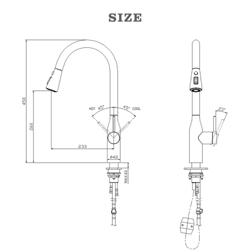 Saque el grifo de la cocina