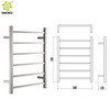 Accesorios de baño de fábrica 304 toallero calefactado montado en la pared cuadrado de acero inoxidable