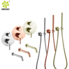 Juego de grifos de ducha ocultos 304 Acero inoxidable plateado cepillado Montado en la pared Mezclador de agua fría y caliente Ducha de baño