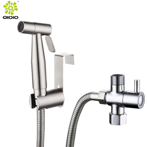 Venta caliente portátil Jet soporte de ducha de agua dulce juego de cepillado 304 acero inoxidable mano Shattaf inodoro bidé spray