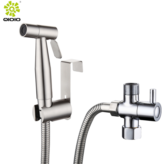 Venta caliente portátil Jet soporte de ducha de agua dulce juego de cepillado 304 acero inoxidable mano Shattaf inodoro bidé spray