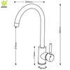 Grifo de fregadero de cocina con sensor táctil montado en cubierta de acero inoxidable 304