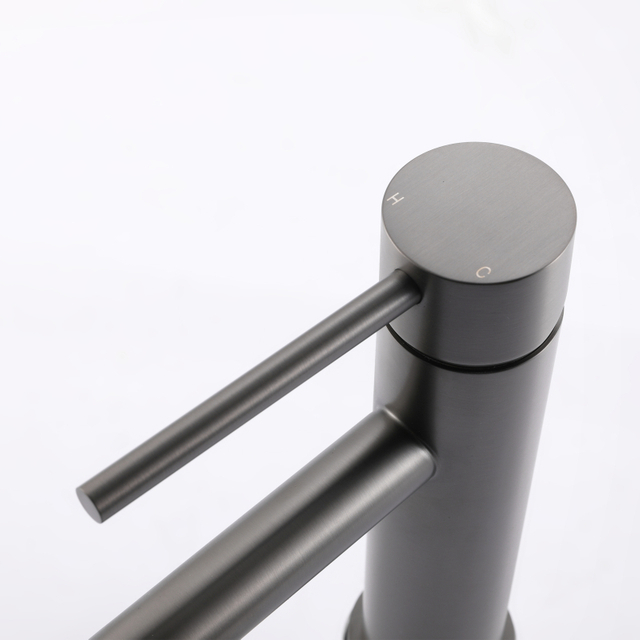 Grifo monomando para lavabo de baño gris pistola de acero inoxidable 304 de alta calidad certificado CUPC