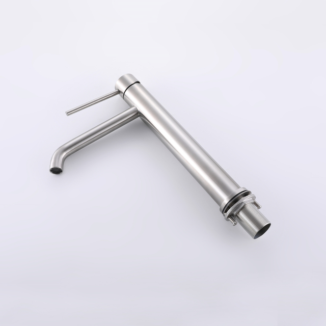 Grifos de cintura alta para lavabo de baño de cobre y oro rosa de acero inoxidable 304 de alta calidad con certificación CUPC