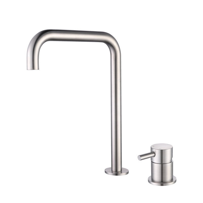 grifo de lavabo cepillado de acero inoxidable