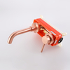 Grifo de lavabo de baño de montaje en pared de oro rosa de cobre de acero inoxidable 304 de lujo