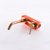 Grifo de lavabo de baño de montaje en pared de oro rosa de acero inoxidable 304 de lujo