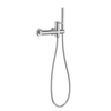 Juego de ducha de mano montado en la pared para baño de níquel cepillado de acero inoxidable 304