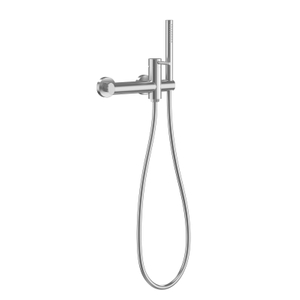 Juego de ducha de mano montado en la pared para baño de níquel cepillado de acero inoxidable 304