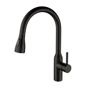 Grifo de fregadero de cocina extraíble con sensor táctil negro mate de acero inoxidable 304