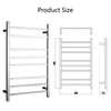 Cuarto de baño cuadrado 304 acero inoxidable 8 barra calentador de agua caliente toalla Drys Rack 