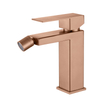 Grifo para bidé de baño con una sola manija Ycfaucet cuadrado de oro rosa de acero inoxidable 304