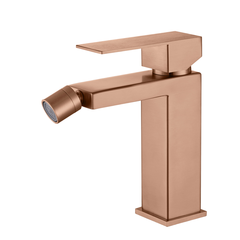 Grifo para bid&eacute; de acero inoxidable en oro rosa