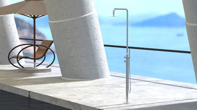 Grifo de ducha al aire libre de acero inoxidable 316 YC-8052 para piscinas y playas