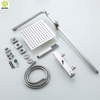 Conjunto de ducha de lluvia para baño de acero inoxidable 304, columna mezcladora, sistema de ducha termostático