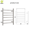 Accesorios de baño de fábrica 304 toallero calefactado montado en la pared cuadrado de acero inoxidable