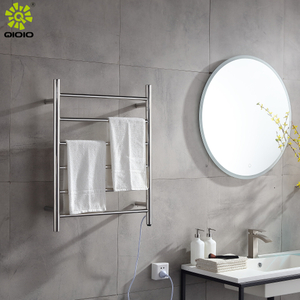 Accesorios de baño de fábrica 304 toallero calefactado montado en la pared cuadrado de acero inoxidable