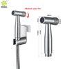 Juego de rociador de bidé portátil de mano cromado Shattaf de baño de acero inoxidable 304 para inodoro