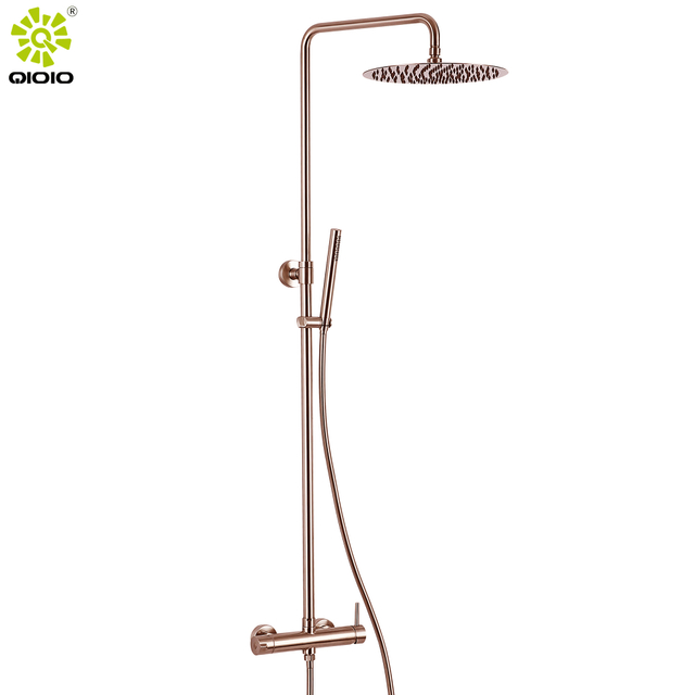 Modernas duchas de lluvia independientes montadas en la pared de dos vías mezclador frío-caliente grifo de baño conjunto de ducha de lluvia