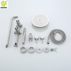 Conjunto de mezclador de ducha de baño montado en la pared con cabezal de ducha con cabezal de lluvia de acero inoxidable 304