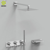 Nuevo producto 304 conjunto de mezclador de ducha de baño caliente y frío montado en la pared de acero inoxidable